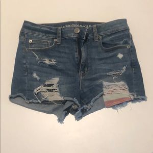 AEO denim flag shorts size 6